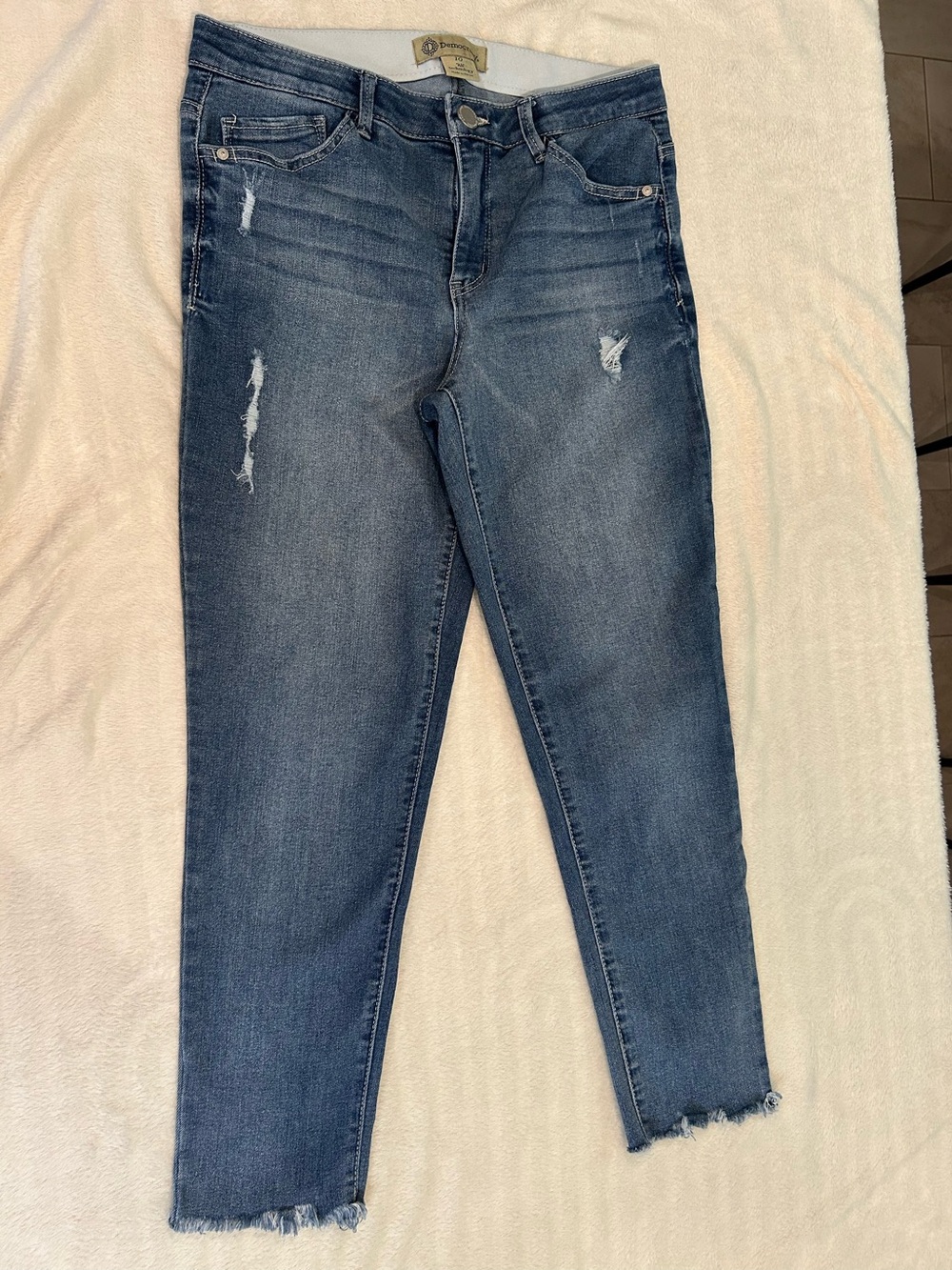 Democracy Blue Distressed Skinny Jeans